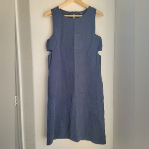 Ethereal by Paper Crane Soft Sleeveless Cutout Shift Dress Blue size Medium NWT